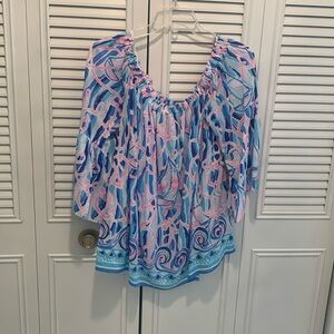 Lilly Pulitzer Nevie top in Reel Nauti. Size L.